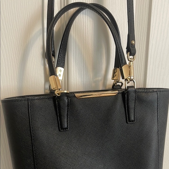 Coach Black Leather Tote Bag - Picture 2 of 9